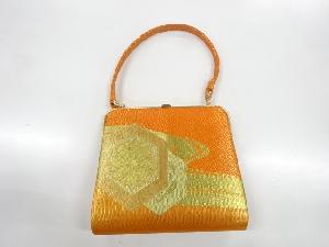 リサイクル　花亀甲に流水模様和装バッグ